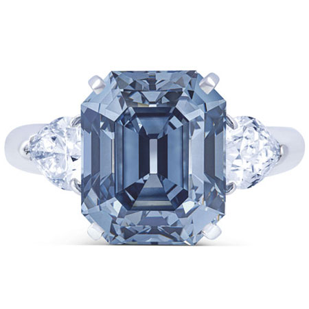 Exceptional Blue Diamond Ring by Moussaieff